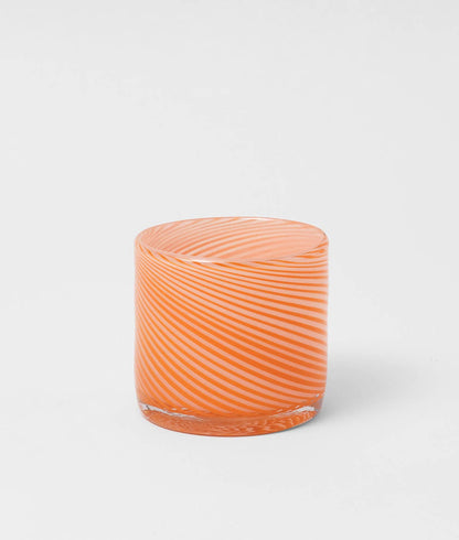Wrap - Spiralförmiger Glasblumentopf - Gebranntes Orange