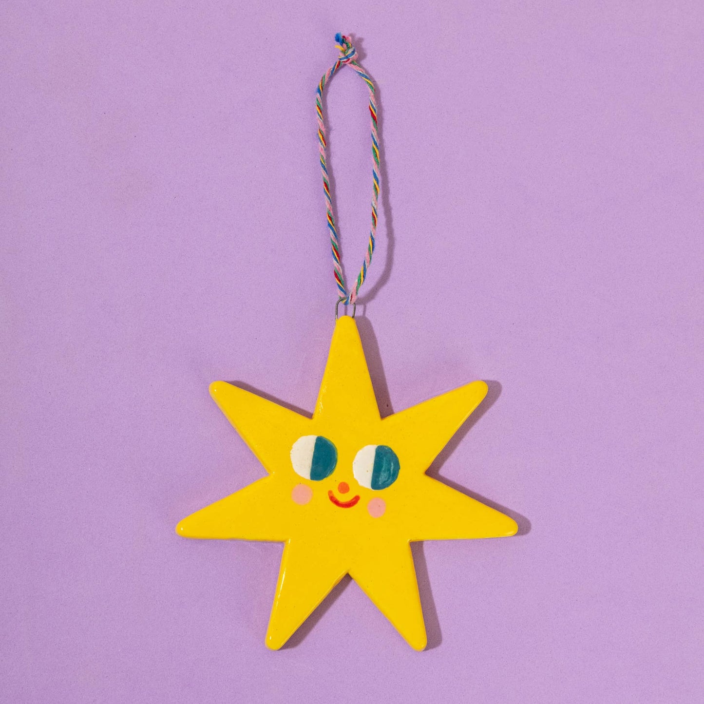 Ana Seixas- Großer glänzender Stern / Keramikhängeornamente