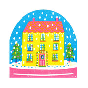 House Schneekugel-Karte, groß