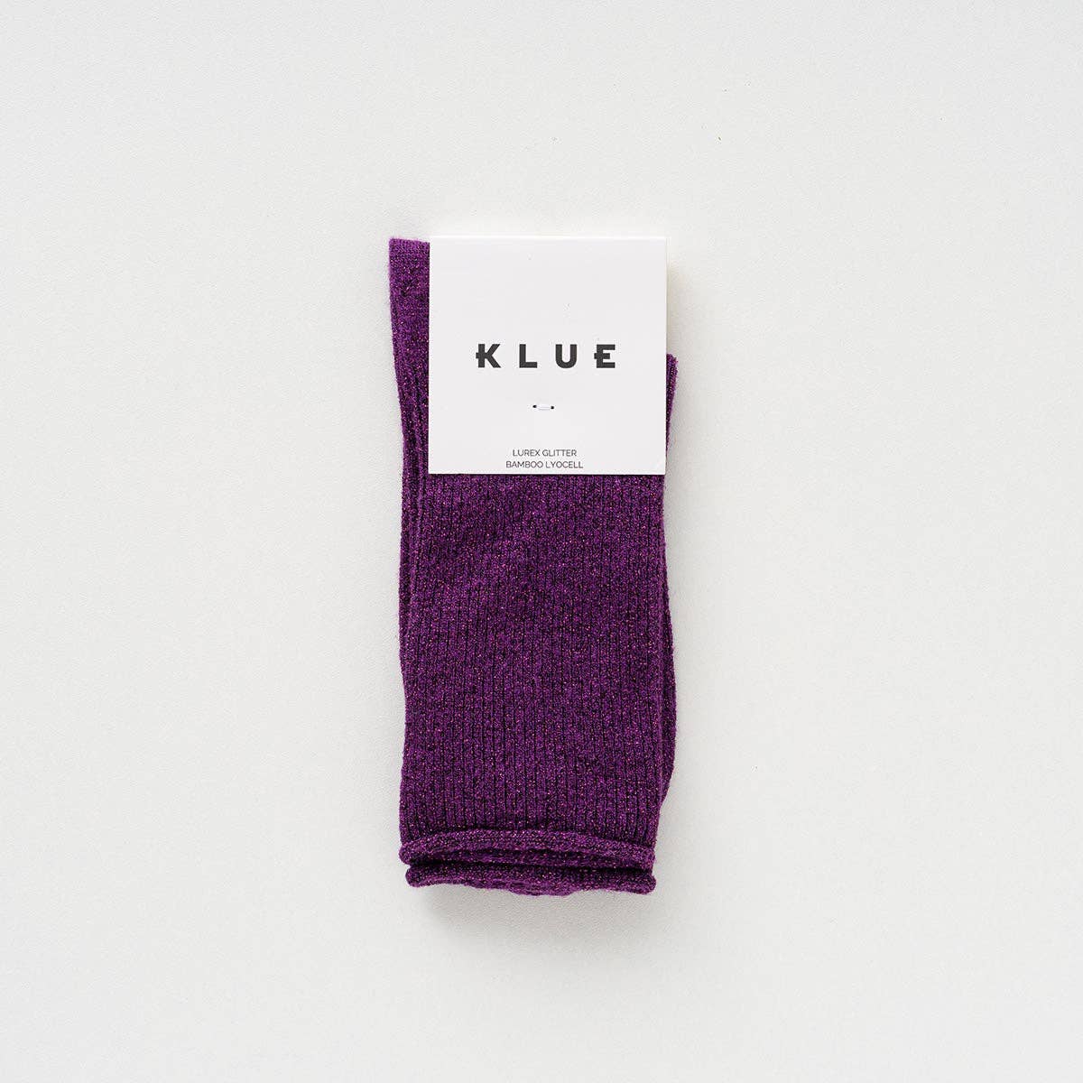 KLUE Glitter Lurex-Socken aus umweltfreundlichem Lyocell | Violett: 36-40