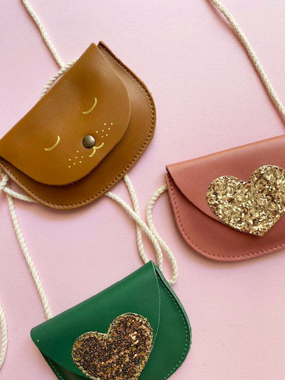 barnabe aime le cafe – Geldbeutel Herz - grün