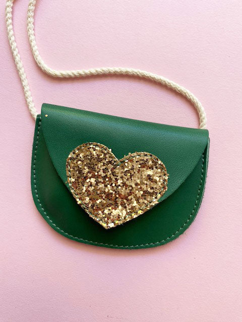 barnabe aime le cafe – Geldbeutel Herz - grün