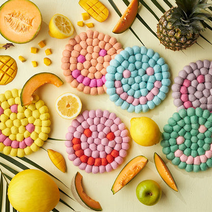 Untersetzer - Smiley - türkis