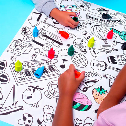 Omy – Box mit 6 stapelbaren Finger-Wachsmalern