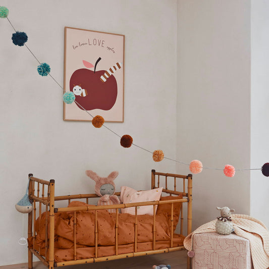 OYOY – Handgefertigte Pom Pom Girlande 280cm “Multi”