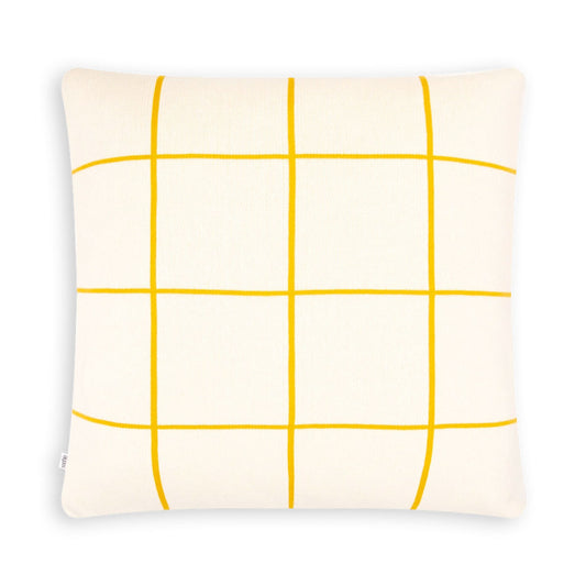 Sophie Home - Kissenhülle aus Baumwollstrick — Grid Citrus