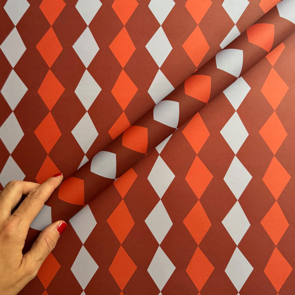 life is delicious - Geschenkpapier Rauten bunt (3 Bögen)