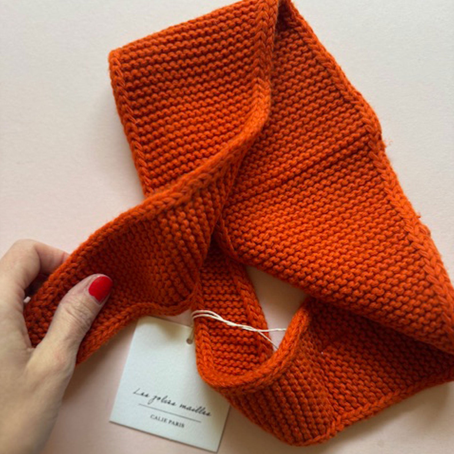 Kleiner "Strick-Schal": Orangen