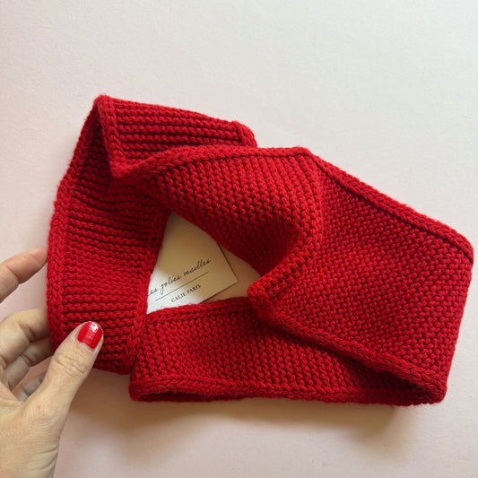 Kleiner "Strick-Schal": Red