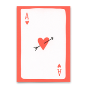 Postkarte "Ace of hearts ..."