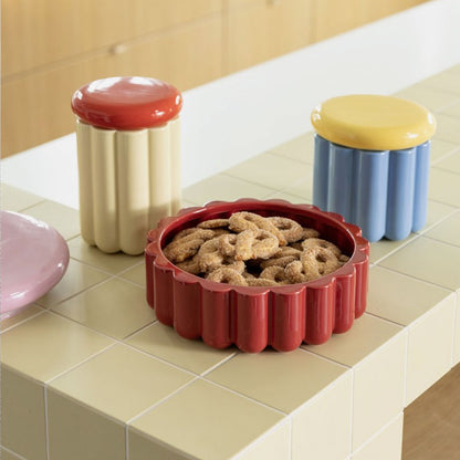 &Klevering - Keksdose Charlo Burgunderrot