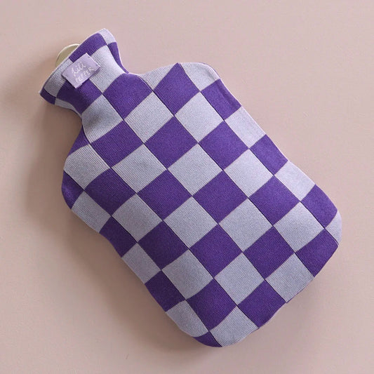 Lili Pepper – Wärmeflasche *Check purple/light blue