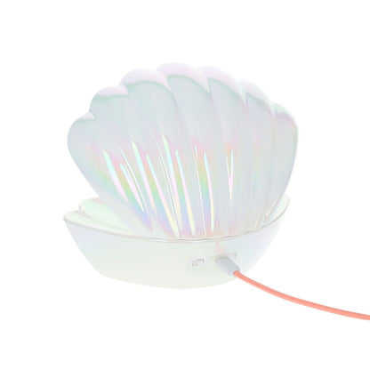 Perlmutt-Muschellampe mit mehrfarbigem Glitzer