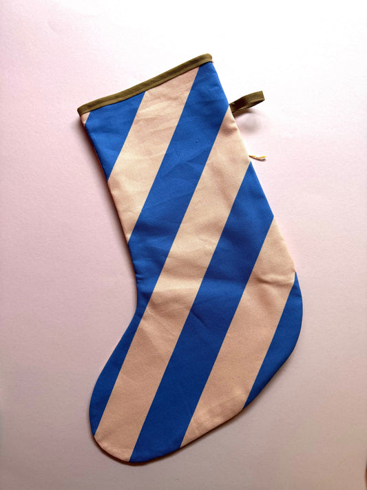 kleine Bande - Nikolausstiefel - blau gestreift