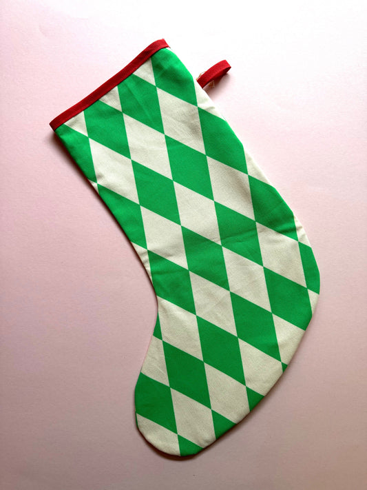 kleine Bande - Nikolausstiefel - grüne Rauten