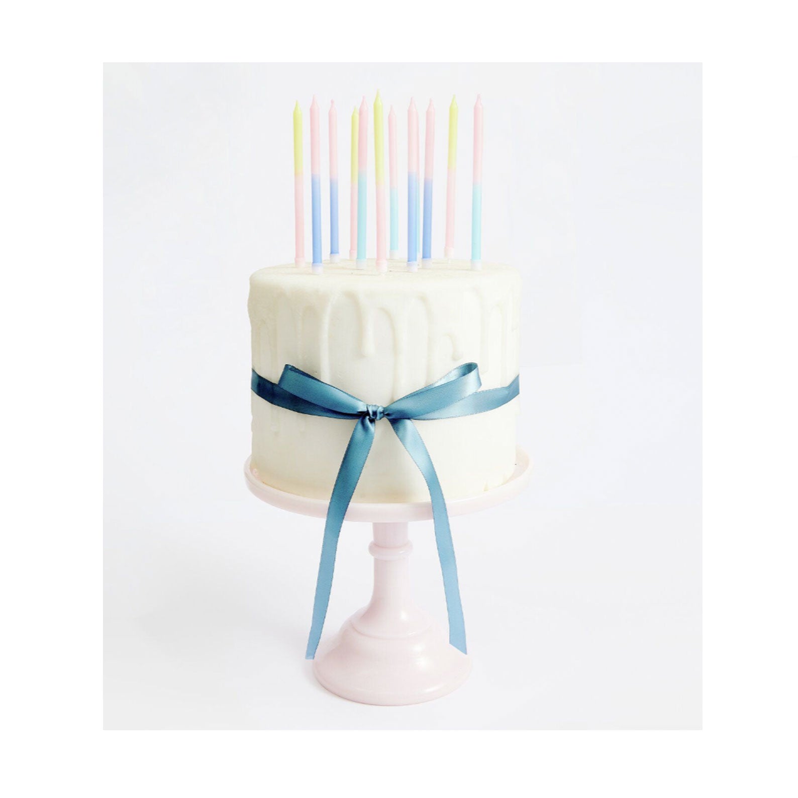 RICO DESIGN | SET KERZEN  "Dip-Dye blau/pink/gelb"