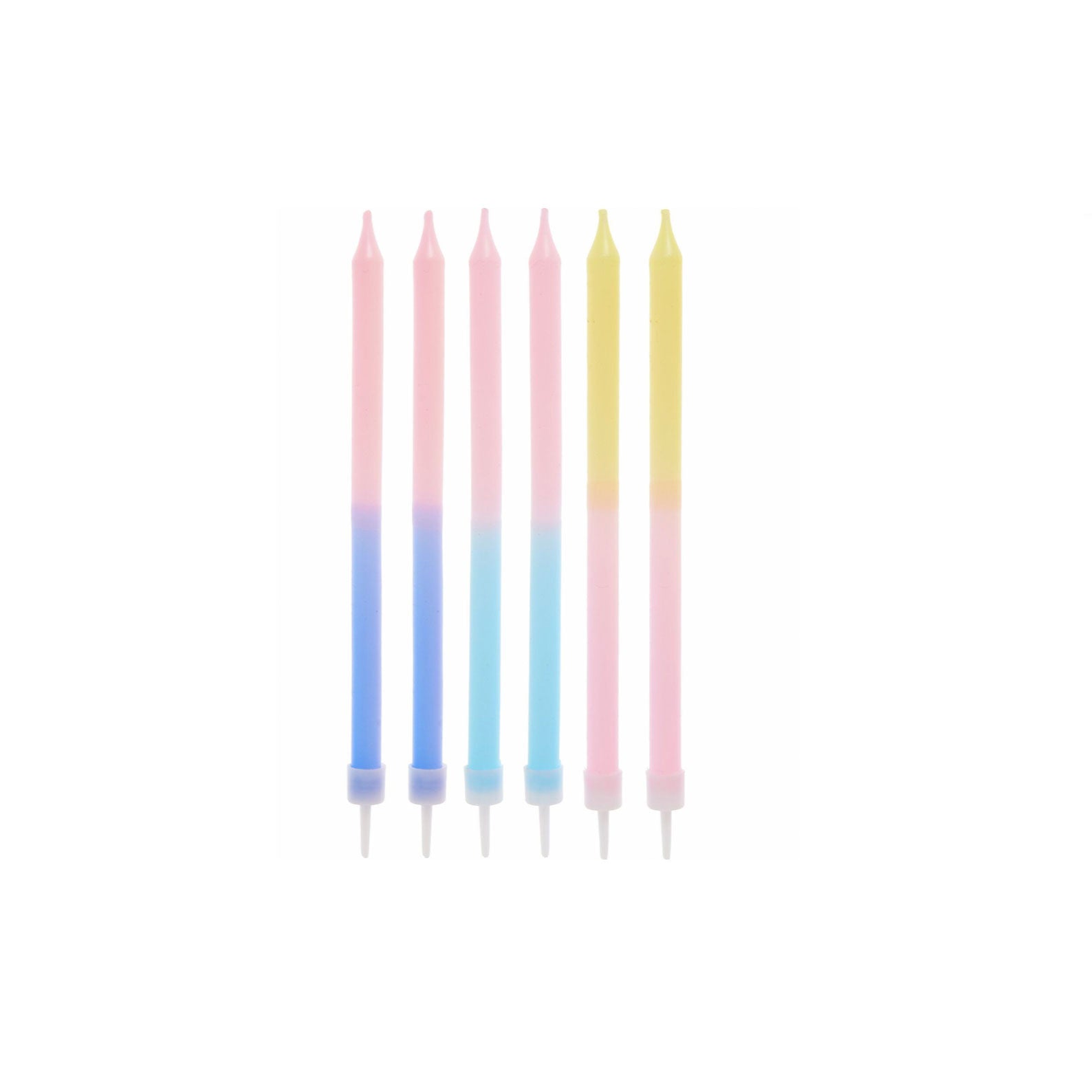 RICO DESIGN | SET KERZEN  "Dip-Dye blau/pink/gelb"