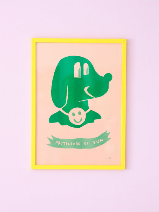 Tropical Scandinavian – POF dog / riso print / grün