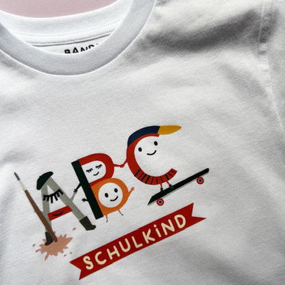 kleine Bande - Einschulung-Shirt "ABC" / weiß